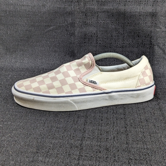 Women's Vans "Off The Wall" Pink Checkerboard Slip-on sz 8 - Picture 7 of 9